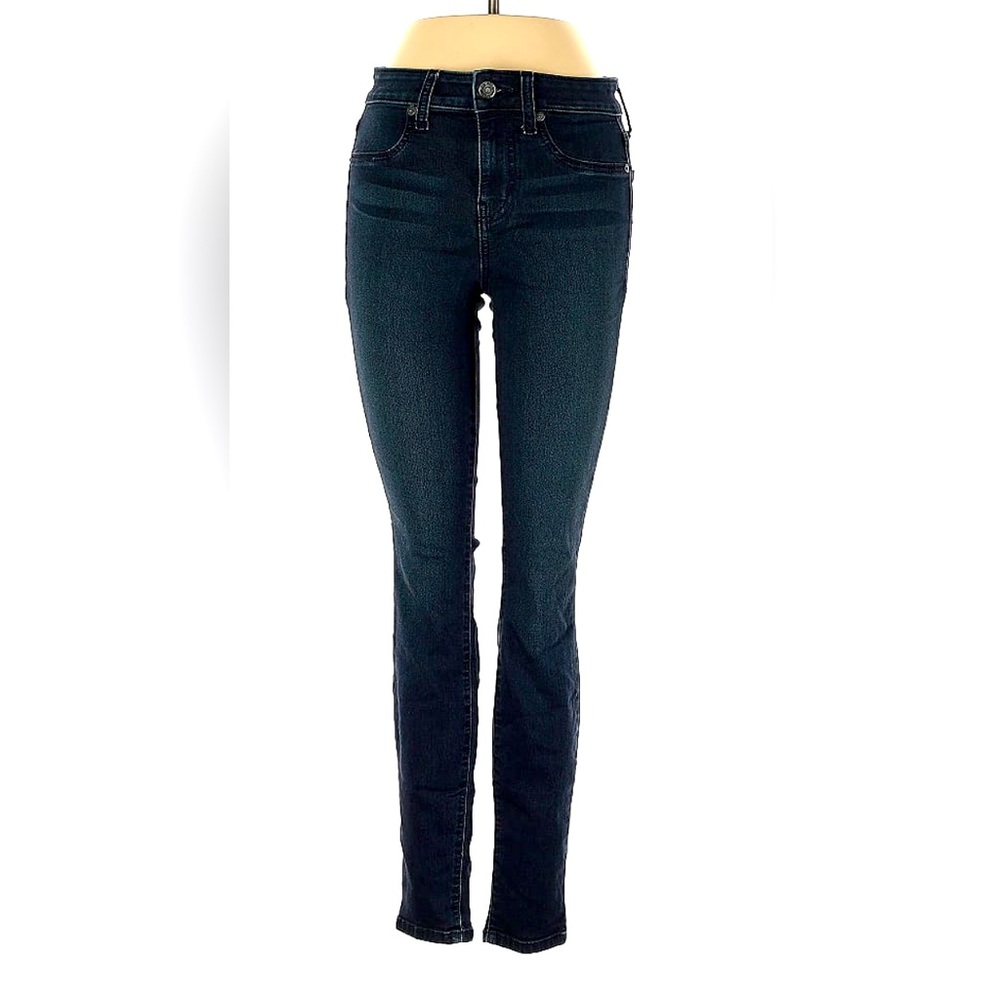 Level 99 dark wash skinny leg mid rise stretchy jeans